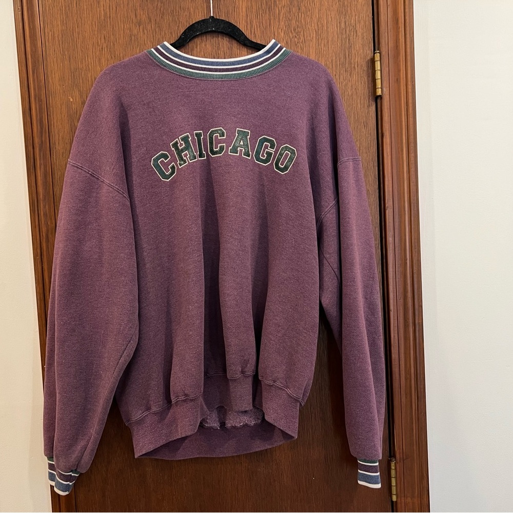 Vintage Chicago Ringer Crewneck Sweatshirt